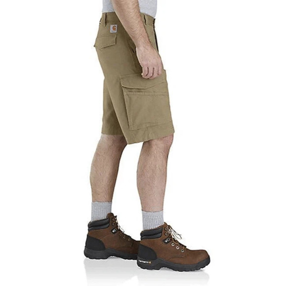 NWT Carhartt Rugged Flex Relaxed Canvas Cargo Work Short Khaki 103542-253 42 - Picture 10 of 13